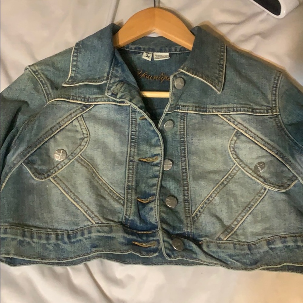 Jean Jacket Crop - image 5